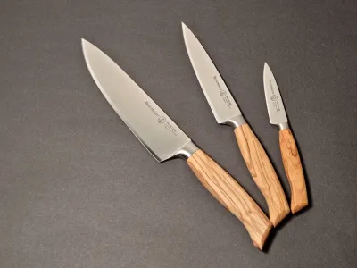 Juego de 3 cuchillos Messermeister Oliva Luxe para principiantes | Knives Studio
