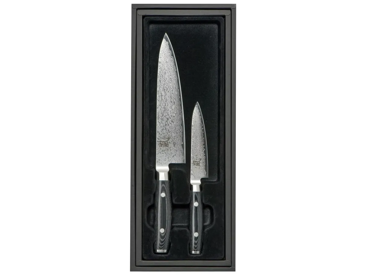 Yaxell Ran dovanų rinkinys: Santoku 16,5 cm + universalus 12 cm | Knives Studio