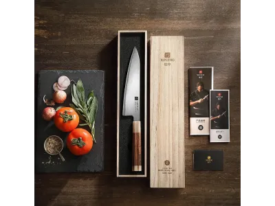 Faca de Chef Xinzuo X05Z Série Zhen 205 mm (8”) – ZDP-189, 3 Camadas