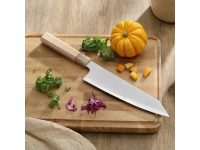 Cuțit Bunka Xinzuo PM8M Zhen Series 214 mm (8.4”) – Aogami No 2, 3 Straturi