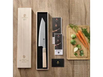 Nôž Bunka Xinzuo PM8M Zhen Series 214 mm (8.4”) – Aogami No 2, 3 Vrstvy