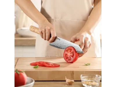 Hezhen PM8B Retro Series Bunka Nuga 215 mm (8,5”) – Aogami No 2, Damaskus