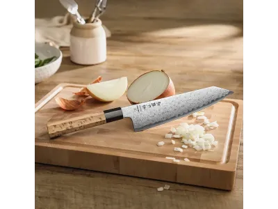 Hezhen PM8B Retro Series Bunka Nuga 215 mm (8,5”) – Aogami No 2, Damaskus