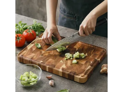 Xinzuo Acacia End-Grain Cutting Board 35x25x2.6 cm