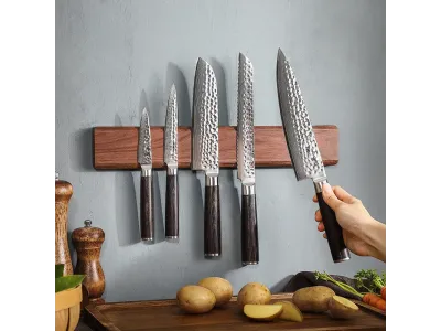 Xinzuo Magnet-Messerleiste aus Walnussholz 40 cm | Knives Studio