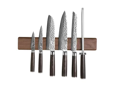 Barra Magnetica Portacoltelli Xinzuo in Legno di Noce 40 cm